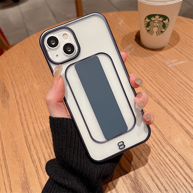 Ốp Điện Thoại Silicon Mềm Nhám Trong Suốt Có Dây Đeo Cổ Tay Cho iPhone 11 12 13 Pro Max 7+ 8+ 7 8 Plus