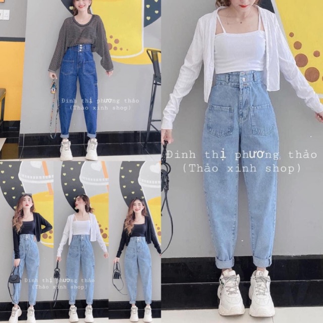 Quần baggy bò 3 khuy hot trend MS #303 | WebRaoVat - webraovat.net.vn