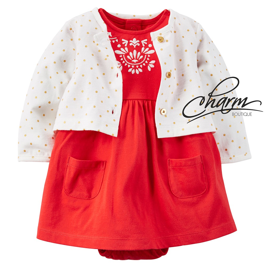 Váy Cho Bé Gái, Đầm Bé Gái Thun CARTER'S Chính Hãng