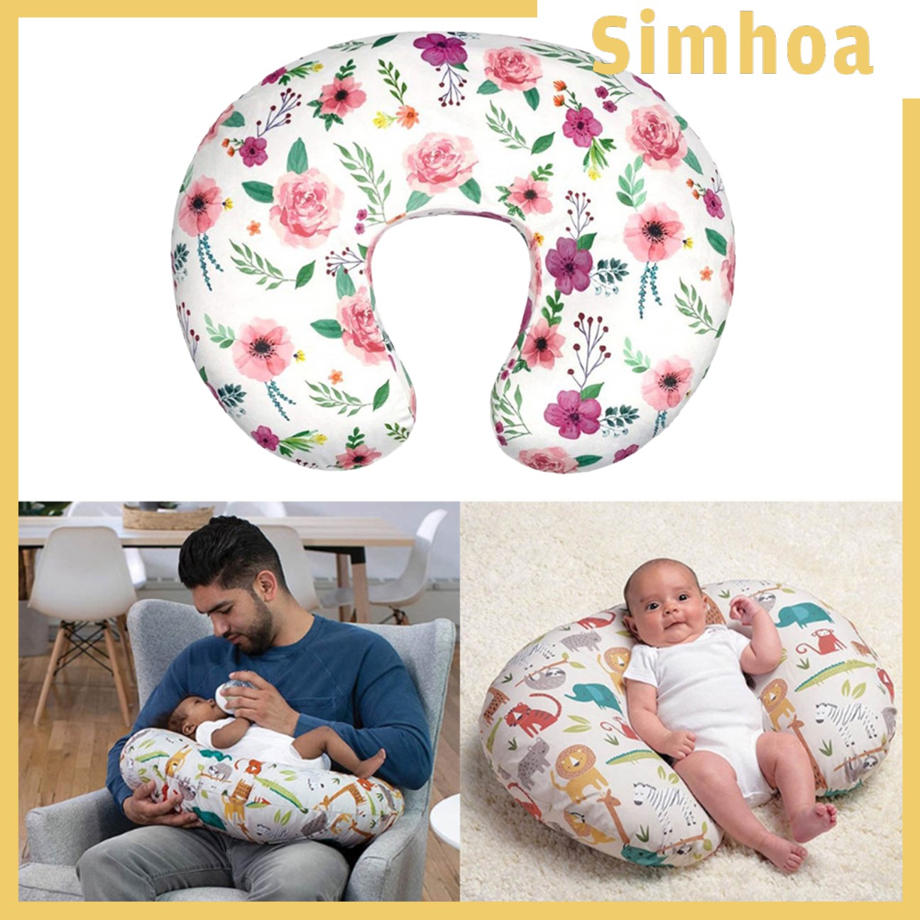 Gối Chữ U 100% Cotton Cho Trẻ Sơ Sinh