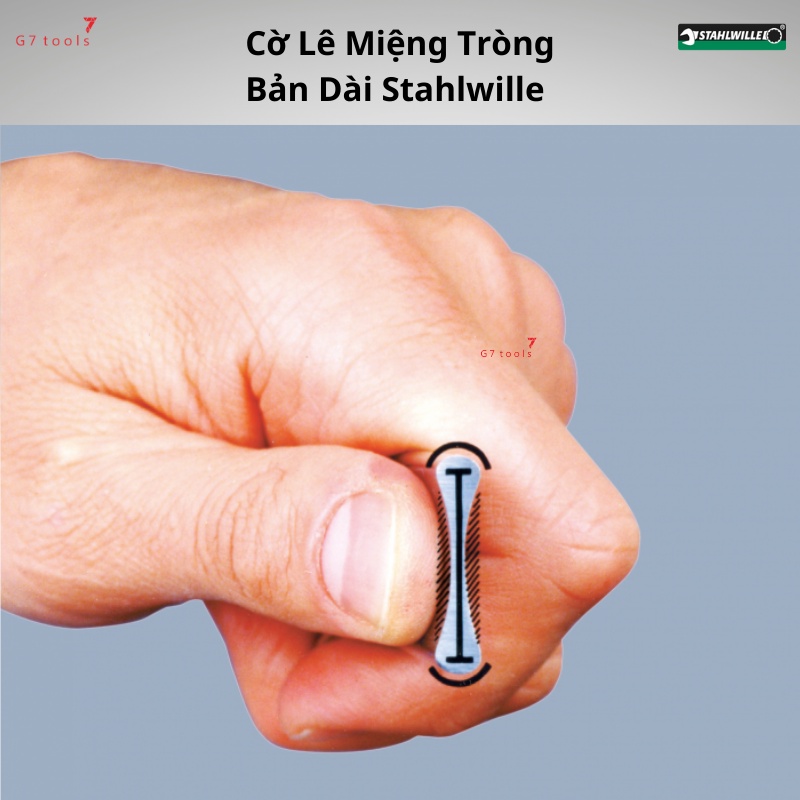 Cờ Lê Stahlwille Đầu Tròng Bản Dài 14 Offset Góc 10° Các Size Từ 6 - 24mm - Sản Xuất Tại Đức