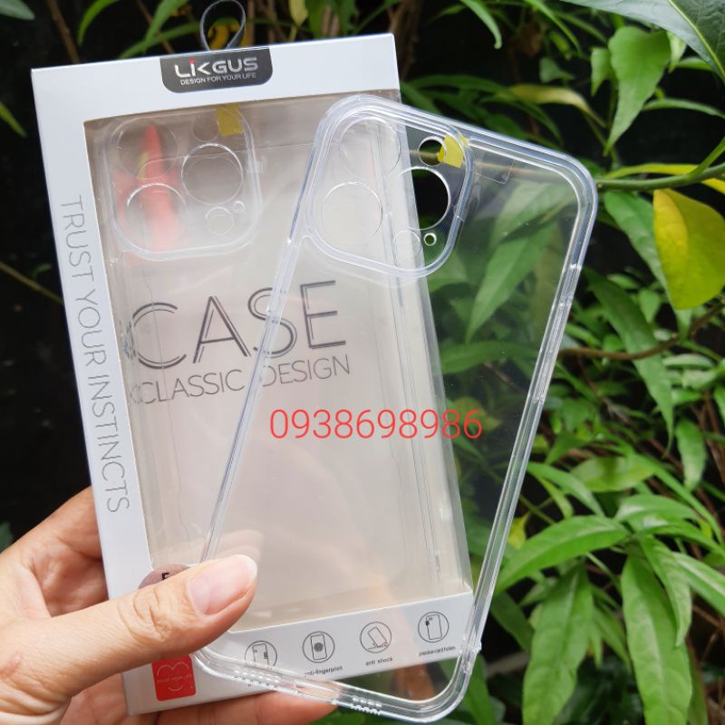 Iphone 13 pro max _ ốp Lưng Trong LIKGUS Không Ố Vàng Bảo Vệ Camera siêu đẹp