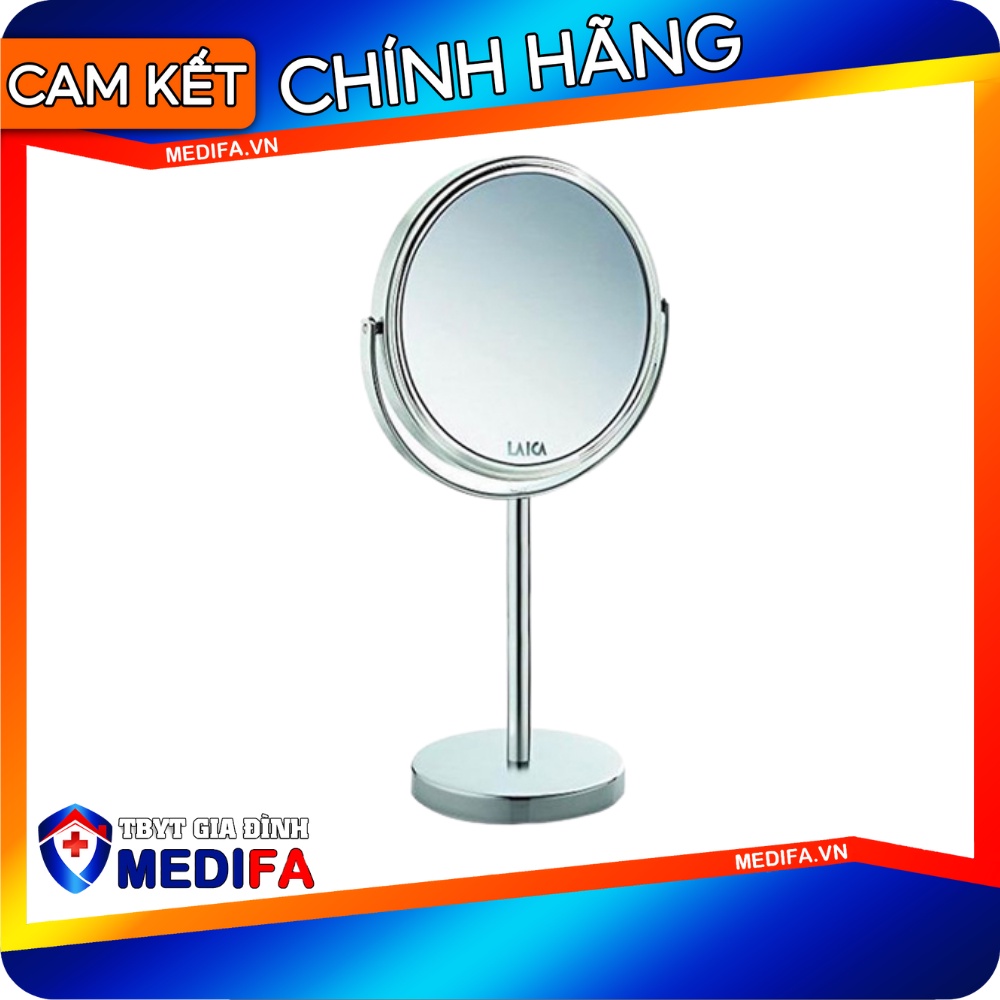 [CHÍNH HÃNG] Gương trang điểm Laica PC5003, thu phóng thông minh 1x hoặc 7x, chân đế chắc chắn, xoay 360 độ