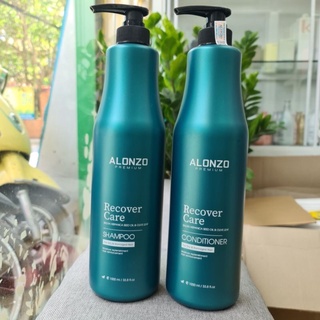 CẶP DẦU GỘI VÀ DẦU XÃ PHỤC HỒI TÓC KHÔ VÀ HƯ TỔN AlONZO RECOVER 1000ml/ 1000ml(New 2021)