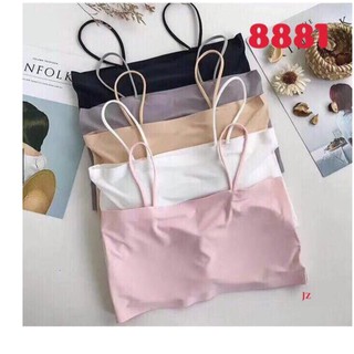Áo Bra Đúc Su Trơn Quây 2 Dây Chất Liệu Thun Lạnh