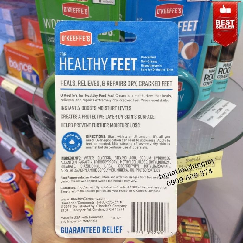 Kem trị nứt gót chân O'keeffe's healthy feet foot cream 76g | BigBuy360 - bigbuy360.vn
