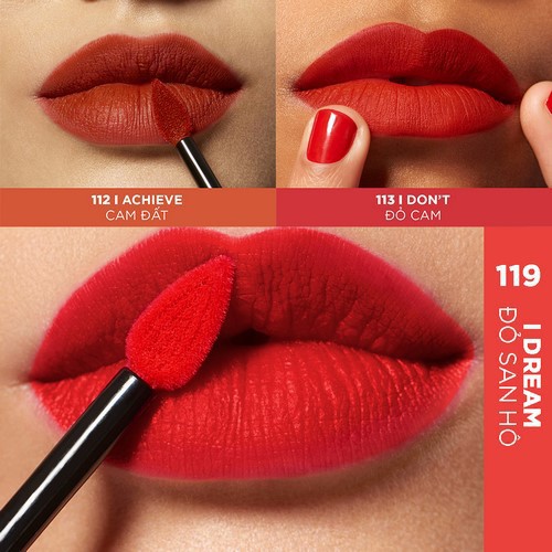 SON KEM LÌ ROUGE SIGNATURE MATTE LIQUID LIPSTICK L'OREAL PARIS