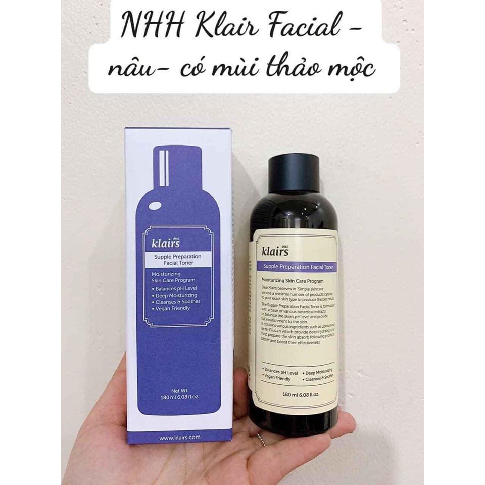 Nước hoa hồng Klairs Supple Preparation Toner (CÓ MÙI VÀ KHÔNG MÙI)