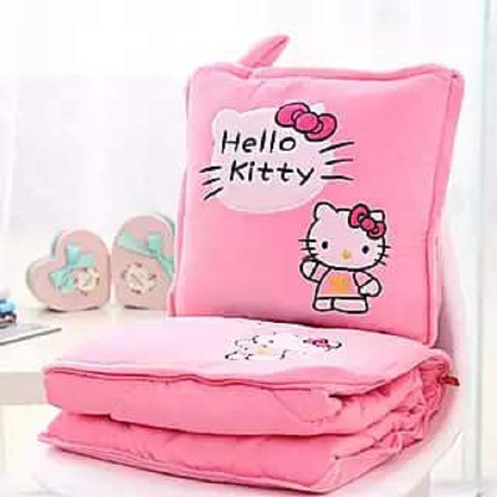 gối mền 2 trong 1 kitty - gối 2 trong 1 hello kitty