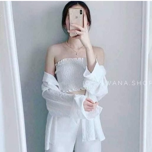 Áo Ống LILY Sexy Dành Cho Nữ Chất Vải Voan Nhúng Nhẹ Mát Co Giãn Siêu Xinh Và Dễ Phối đồ Mặc Đi Chơi, Đi Biển, Du Lịch