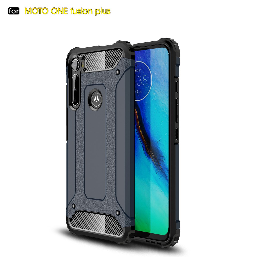 Ốp điện thoại TPU + PC giáp sắt cho Motorola Moto One Fusion Plus