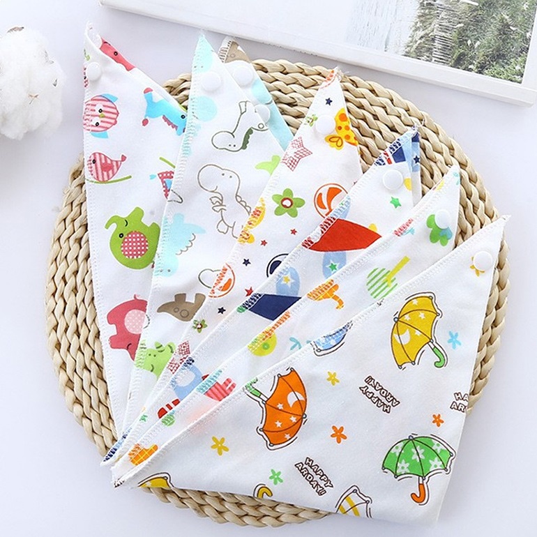 Yếm tam giác [Cotton mềm mịn] không xù - nhiều mẫu hình siêu cute