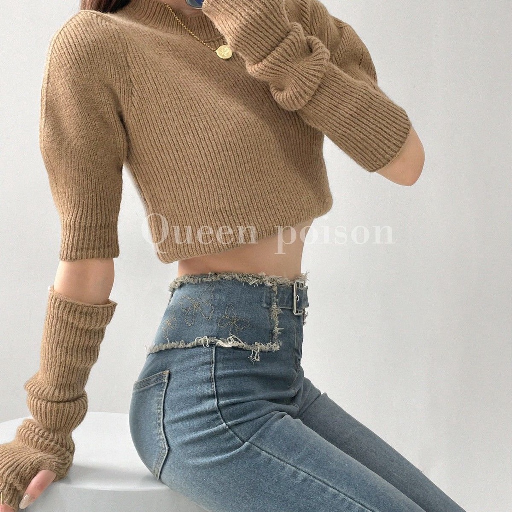 Jiashucheng Quần Jean Ống Loe Lưng Cao Dáng Ôm Co Giãn Thêu Hình Bướm Cổ Điển Đường Phố Cao Cấp Cho Nữ