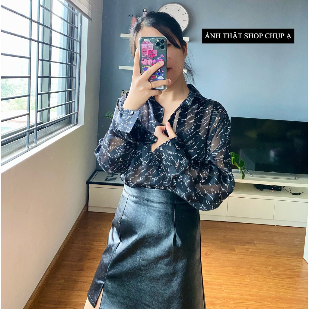 Áo Sơ Mi ☑️ 𝑩𝑰𝑮𝑺𝑰𝒁𝑬 ☑️ Phối Voan Cách Điệu Siêu Chảnh Phù Hợp Đi Chơi Đi Làm | BigBuy360 - bigbuy360.vn