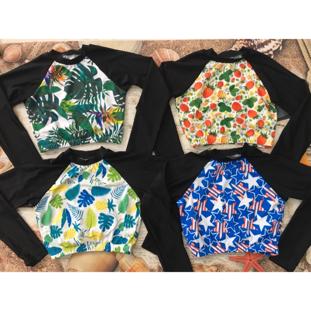 INB CHỌN MẪU Áo bơi croptop dài tay nhiều mẫu siêu dễ thương