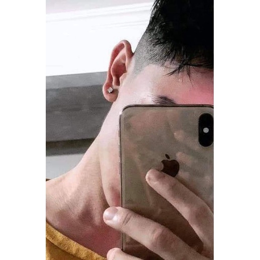 Bông tai nụ đá 3li vàng