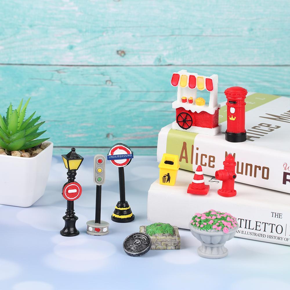 YNATURAL 1 Mô Hình Phong Cảnh Đường Phố Có Đèn Trang Trí Sân Vườn