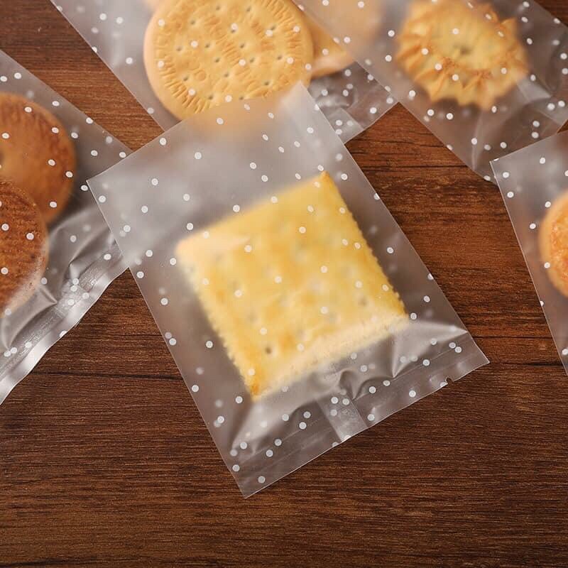 100 túi cookies (7x10) , túi đựng bánh quy, túi đựng bánh hạnh nhân