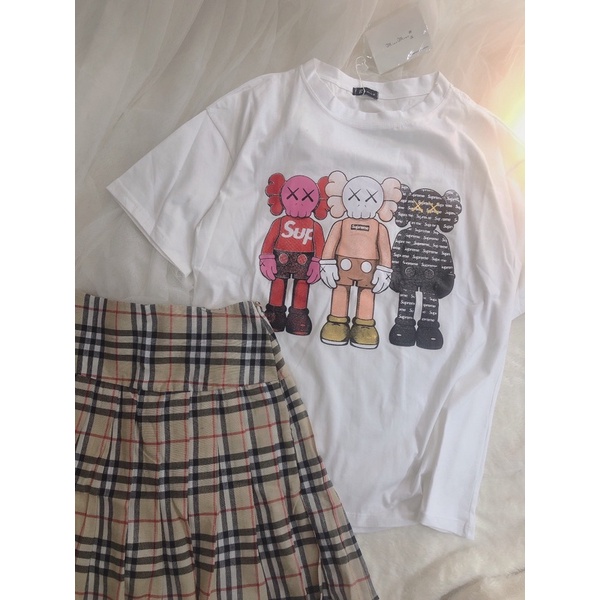 [HÀNG CHUẨN] Set váy brr dập li mix phông 3robot