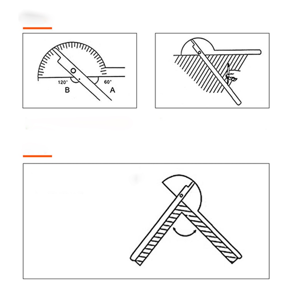 Thước Đo Góc 180 Độ Bằng Thép Không Gỉ