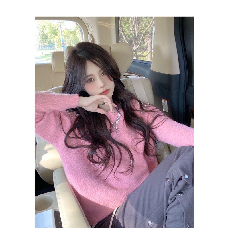 Áo Sweater Trễ Vai Dáng Ngắn Thời Trang Mùa Xuân 2022 Cho Nữ
