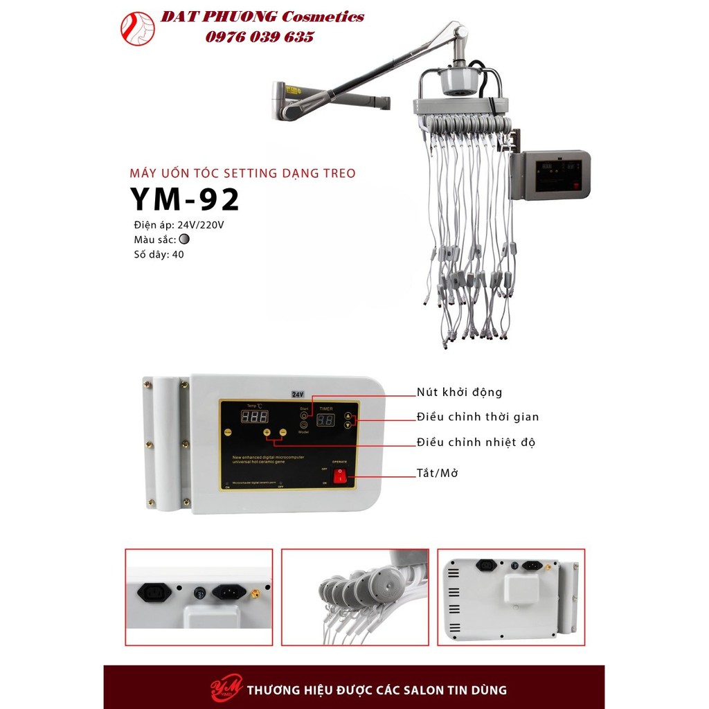 Máy uốn tóc Setting 40 dây  YM-92
