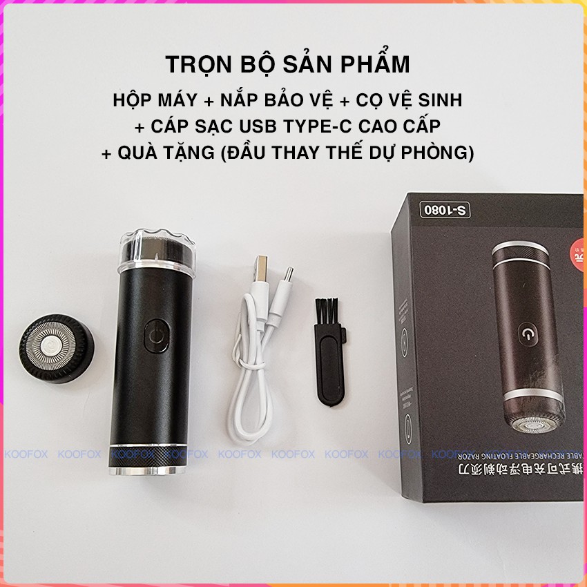 Máy Cạo Râu Cầm Tay 6D Không Dây Cao Cấp - Có thể sạc lại - Máy triệt lông cầm tay - KOOFOX