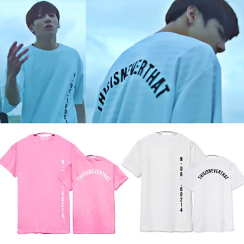 Áo thun Jungkook BTS màu trắng in chữ