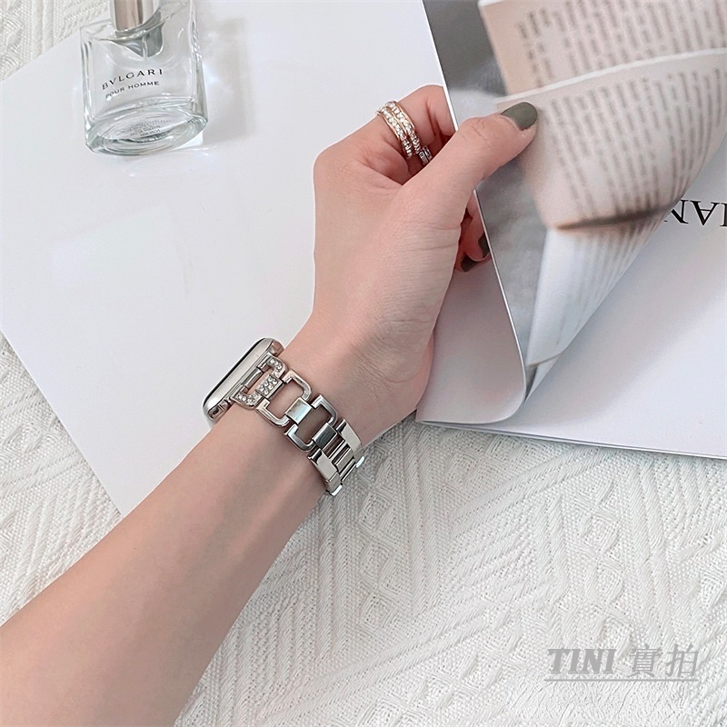 Dây Đeo Đồng Hồ Apple Watch Series 7 6 5 4 3 2 1 SE iwatch7 45mm 38/41/40/42 44mm Dây Kim Loại
