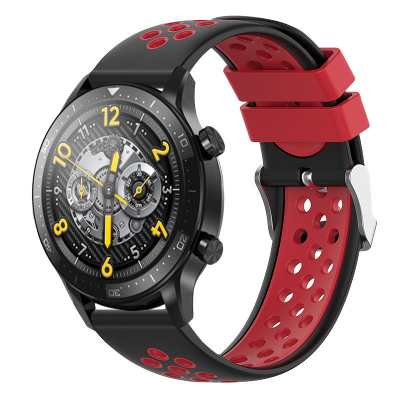 Dây Đeo Silicon Hai Màu Thay Thế Cho Đồng Hồ Thông Minh Realme Watch S & Realme Watch S Pro 22mm