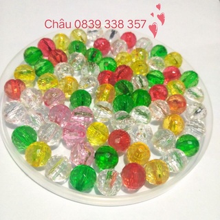 Hạt cườm, hạt pha lê nhựa tròn 8 li