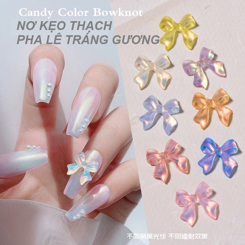 Nơ Kẹo Thạch Pha Lê Hàn Quốc Bóng Trang Trí Móng NZ08