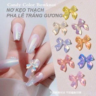 Nơ kẹo thạch pha lê hàn quốc bóng trang trí móng nz08