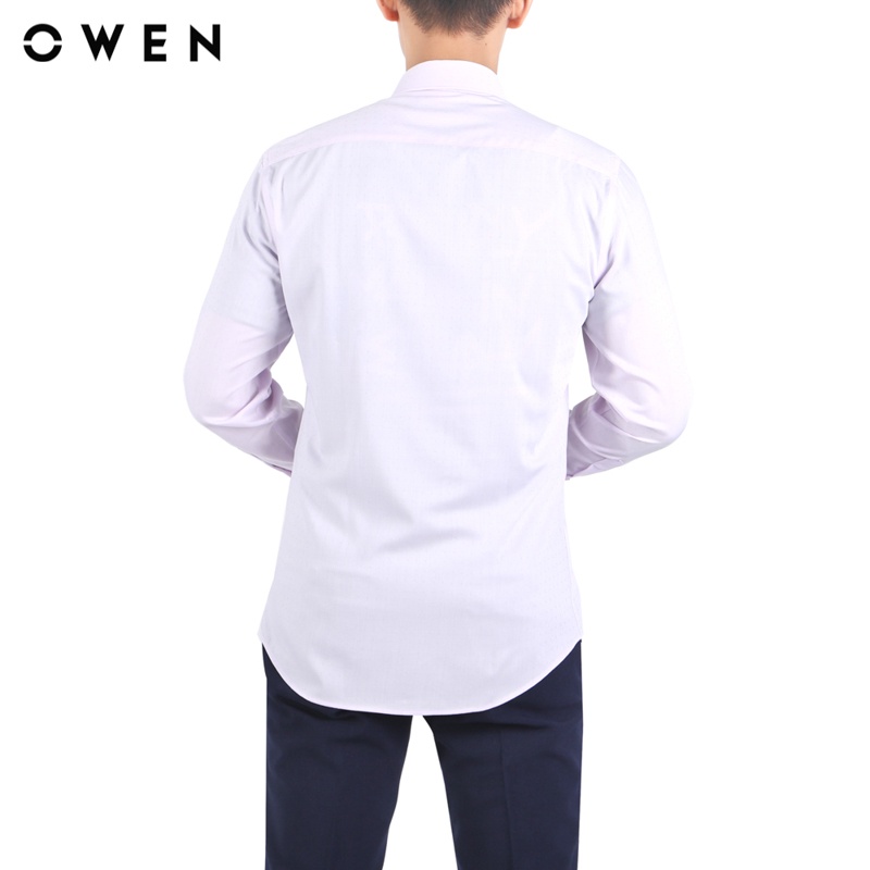 Áo sơ mi dài tay nam Owen Bamboo Slim Fit màu Tím xanh nhạt - AS23537D