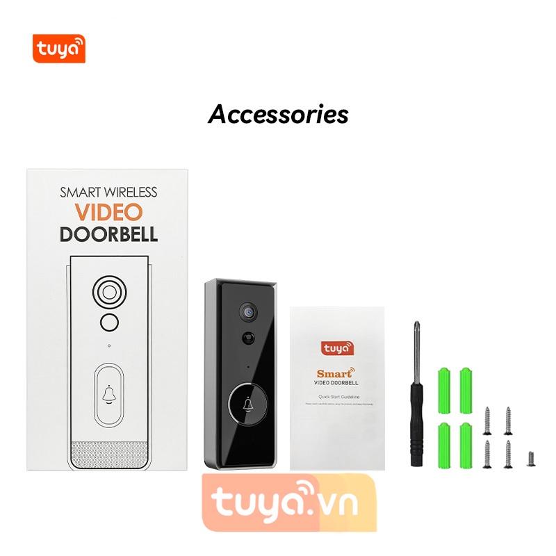 Chuông Hình Không Dây Chống Nước Chuẩn IP65 Wifi Full HD 1080P Tuya SHP-SW5C