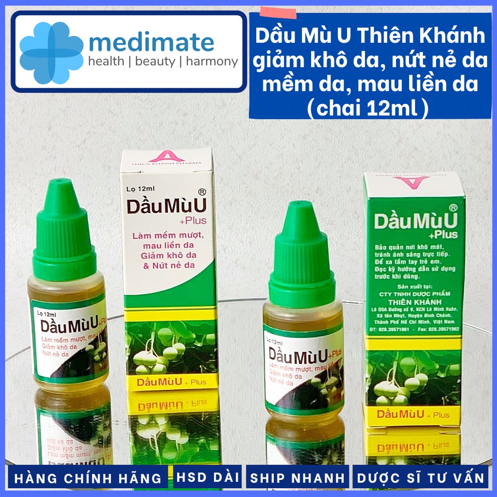 Dầu Mù U Thiên Khánh giảm khô da, giảm nứt nẻ, mau liền da (chai 12ml) | BigBuy360 - bigbuy360.vn