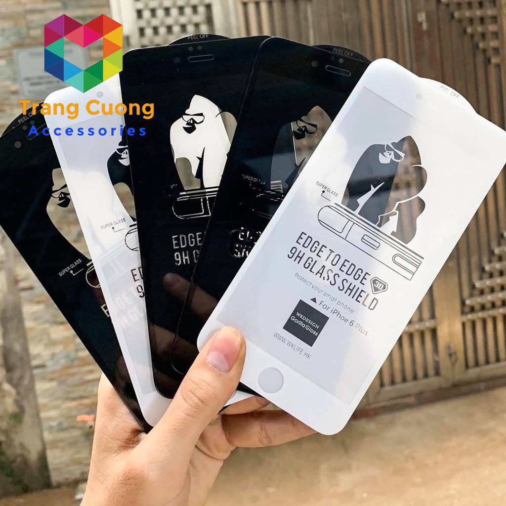 [🔥CHÍNH HÃNG🔥] Kính Cường lực 3D WK KingKong HỘP SẮT Full màn cho IPhone - Full Mã IPhone