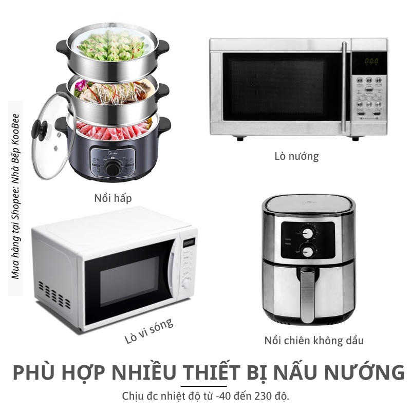 Khuôn làm bánh silicon chịu nhiệt KOOBEE có thể tái sử dụng nhiều lần - Khuôn silicon làm bánh muffin cupcake cho bé