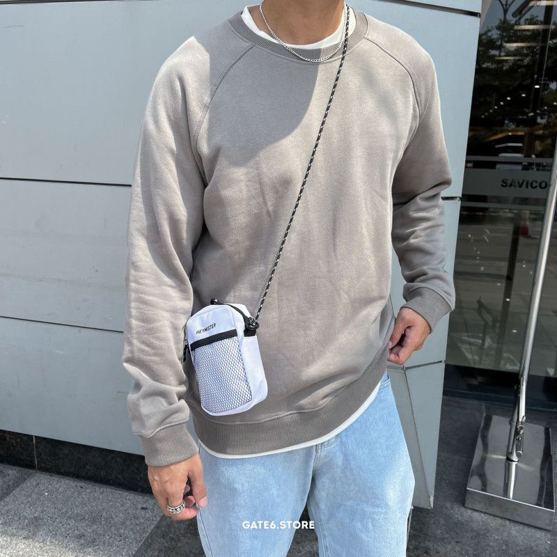 Túi đeo chéo Nam Nữ HeyM vải Canvas 1 ngăn, túi minibag style nhỏ gọn Hàn Quốc GATE6 - 3268