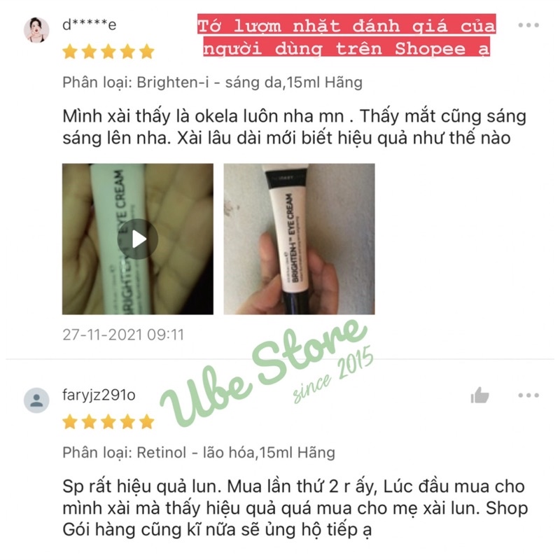 KEM MẮT CHỐNG LÃO HOÁ, GIẢM NHĂN VÀ QUẦNG THÂM THE INKEY EYE CREAM 15ML