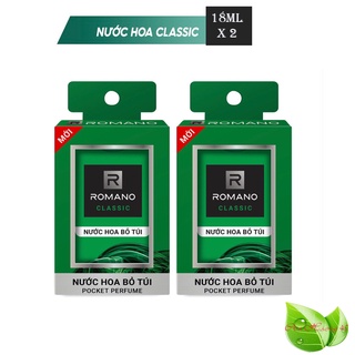 Romano: Combo 2 chai nước hoa bỏ túi Romano Classic 18ml*2