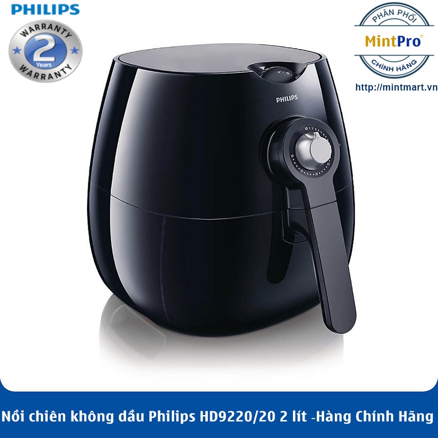 Nồi chiên không dầu Philips HD9220/20 2 lít – Hàng Chính Hãng – Bảo Hành 2 Năm Toàn Quốc