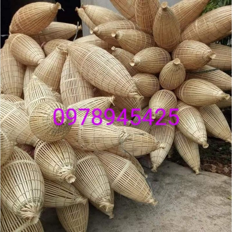 Đèn đó tre/ đèn tre trang trí chùm/ đèn mây tre hạt gạo