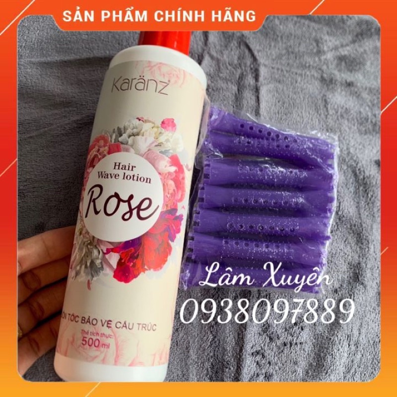 Thuốc uốn tóc xoăn KARANZ 500ml FREESHIP ROSE hương thơm, không nặng mùi amoniac, độ xoăn mạnh, lâu mất sóng giá rẻ