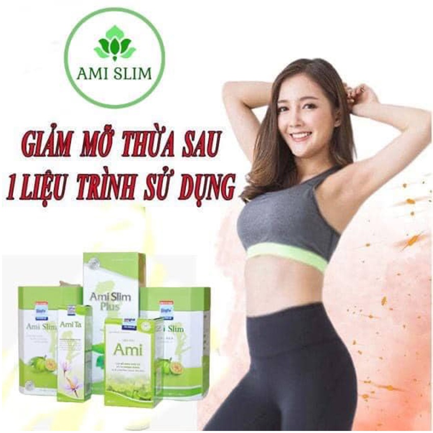 Gói Uống Ami Slim Giúp Giảm Mỡ Thừa Tăng Cường Chuyển Hóa Chất Béo Giúp Giảm Cân Giữ Dáng Hộp 20 Gói - Cobo Pharmacy