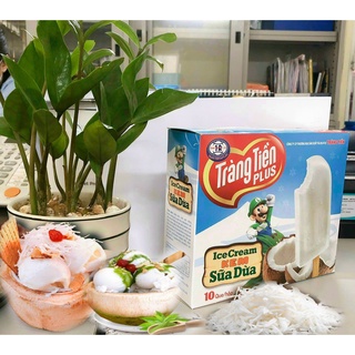 Hộp 10 cây kem tràng tiền Plus thương hiệu Hùng Linh - Kem ngon của người Việt