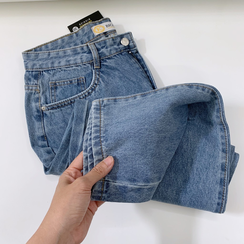 Quần baggy bigsize Kimfashion, Quần ống rộng lưng cao bigsize BGD49-44 Từ 45-90kg