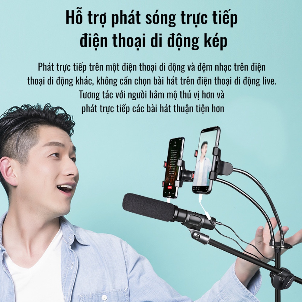 Mic Thu Âm Livestream Hát Karaoke Trên Điện Thoại Takstar PH 200 Chính Hãng Cao Cấp Bảo Hành 1 Năm