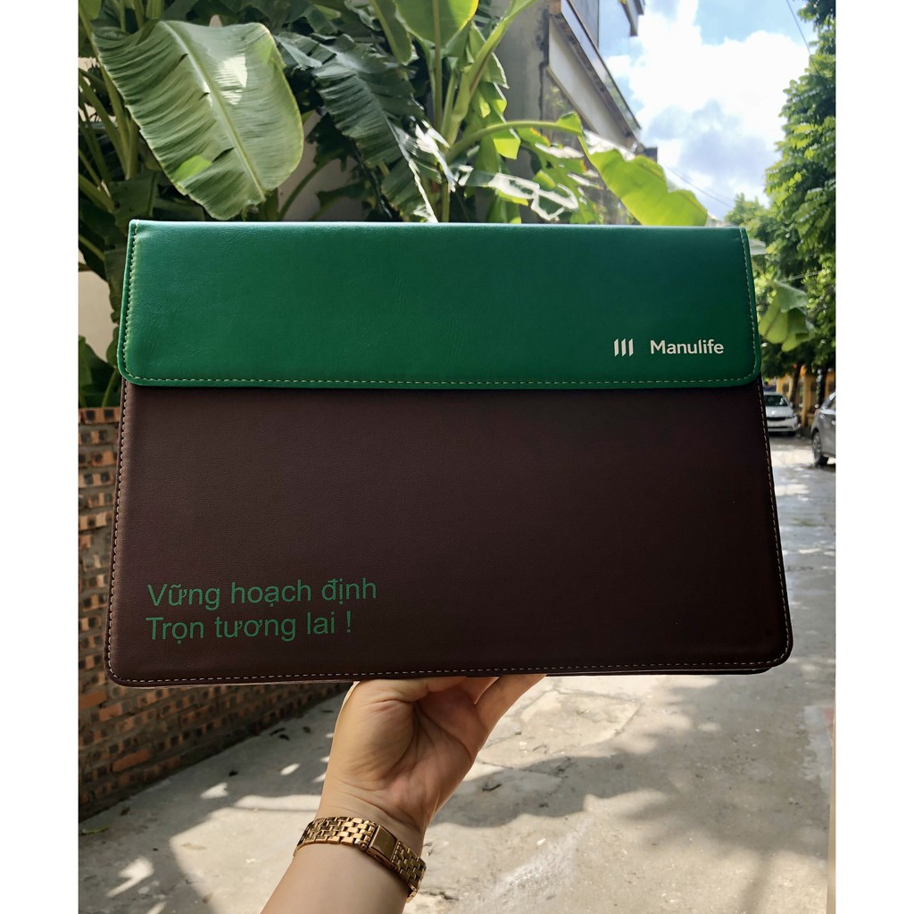 Bìa da kẹp hợp đồng Manulife, Aviva  . Cung cấp số lượng lớn cho đại lý bảo hiểm.