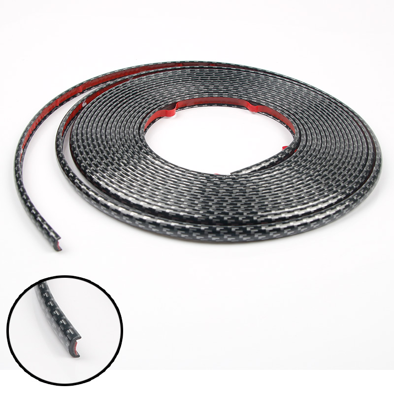 SEAMETAL Miếng dán trang trí vành bánh xe hơi/xe máy bằng sợi carbon chống thấm nước 8m